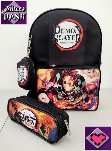 Mochila Demon Slayer Tanjiro Kamado Estojo Colorido Elo