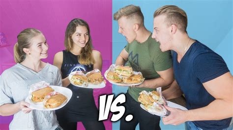 DÖNER CHALLENGE JUNGS VS MÄDCHEN EPIC CHEAT MEAL YouTube