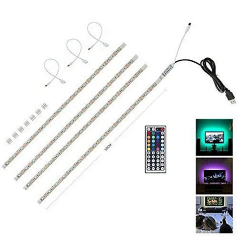 Usb Powered Rgb Colour Change Led Strip Light Computer Tv Pc Usb