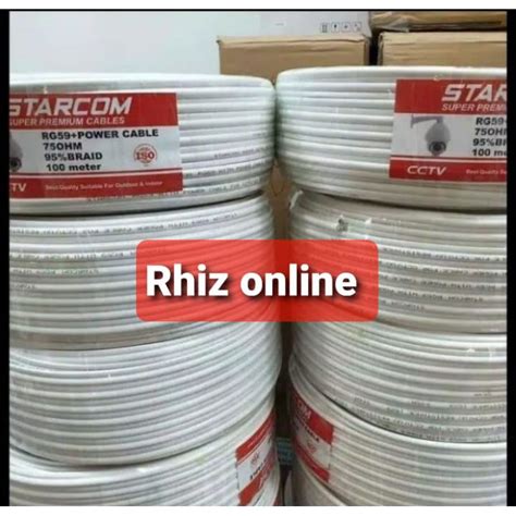 Jual KABEL CCTV STARCOM RG59 P 100 WHITE BERKUALITAS Shopee Indonesia