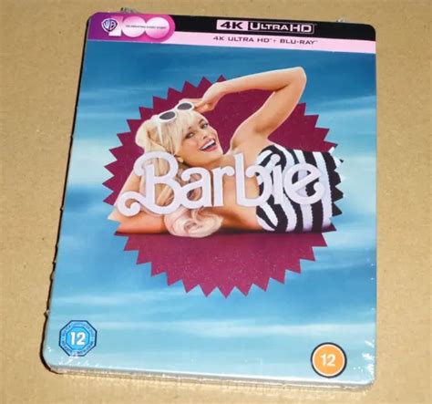 BARBIE 4K Ultra UHD Blu Ray STEELBOOK Margo Robbie Ryan Gosling