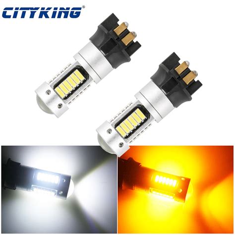 2PCS Xenon White PWY24W PW24W LED Bulbs For Audi A3 A4 A5 VW MK7 Golf