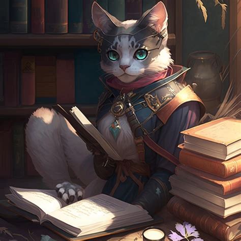 Premium Photo There Is A Cat That Is Sitting On A Table With Books