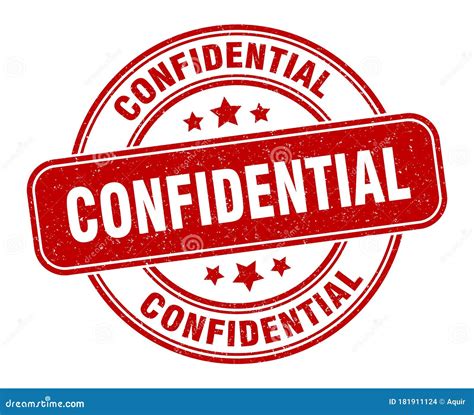 Confidential Stamp Confidential Round Grunge Sign Stock Vector