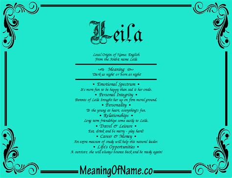 Leila Meaning Of Name