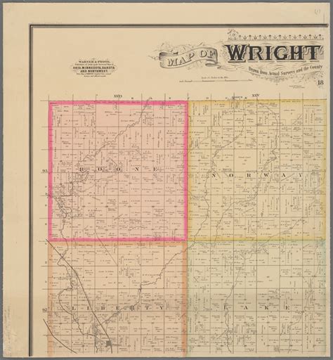 Map Of Wright County Iowa Nypl Digital Collections