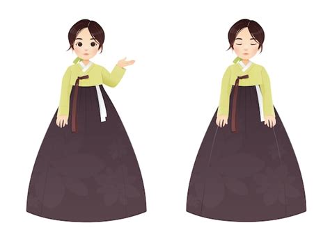 Hanbok mädchen koreanisches traditionelles kleid asiatische frau im