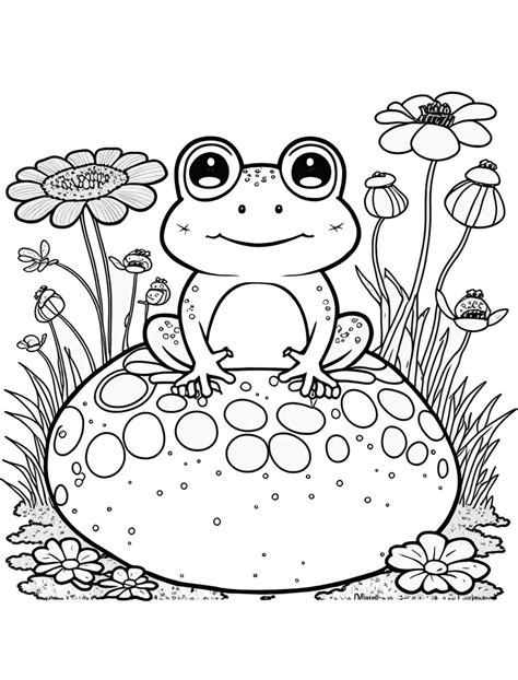 Frog Coloring Pages Cute Free Sheets