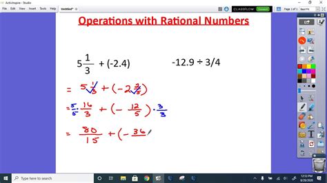 Arithmetic Operations With Rational Numbers