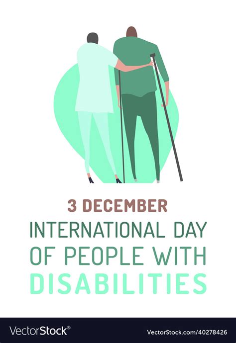 International disability day portrait poster Vector Image