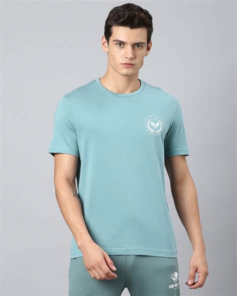 Buy Mens Blue Printed T Shirt For Men Blue Online At Bewakoof