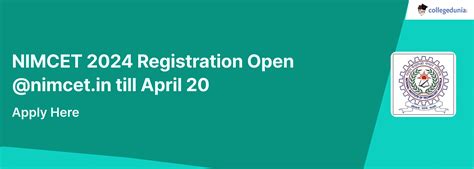 Nimcet 2024 Registration Open Till April 20 Apply Here