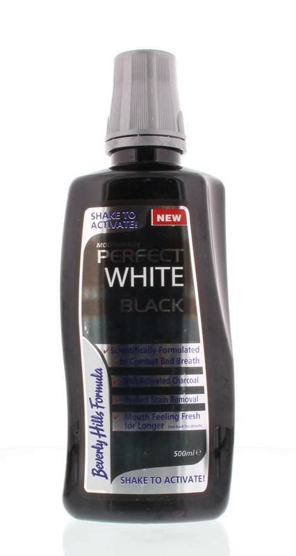 Beverly Hills Perfect White Black Sensitive Mouthwash Nu