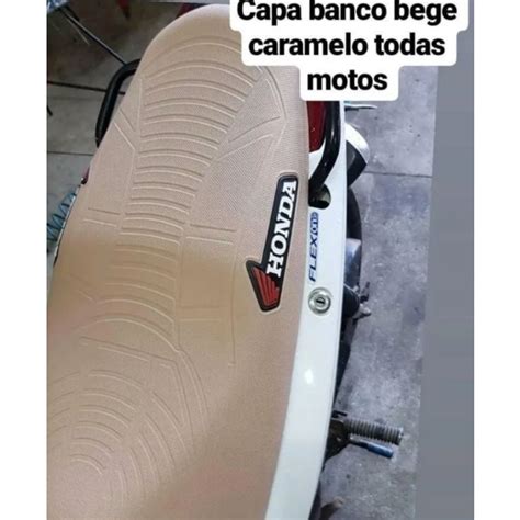 Capa Banco Emborrachada Marrom Honda Fan Bros Titan Twister Biz Todas