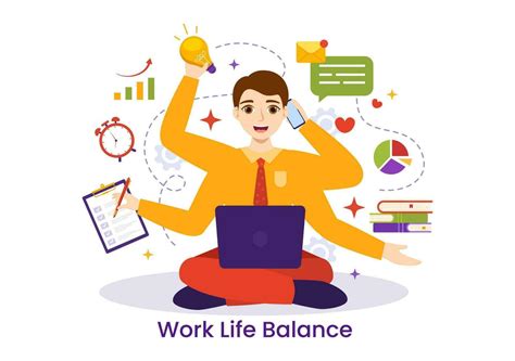 trabajo vida equilibrar vector ilustración de persona equilibrio con