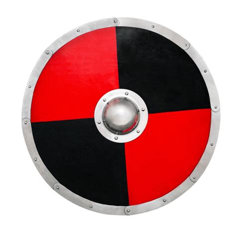 Viking Shield Round Red And Black Full Size Make Your Own Medieval