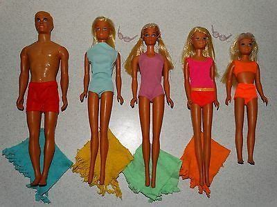 Used Barbie Vintage Malibu Barbie Ken Pj Francie Skipper Doll Lot