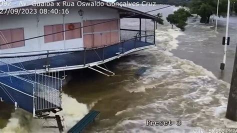 Gua Do Gua Ba Avan A E Defesa Civil Do Rs Alerta Sobre Inunda O Nas