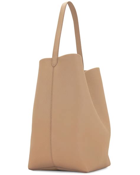 The Row Large North South Park Tote Bag In Dark Taupe Fwrd