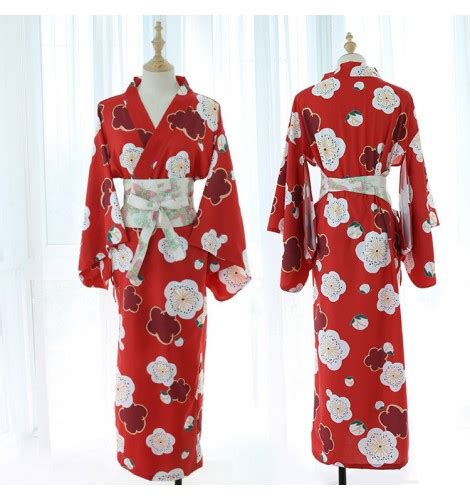 Women Sexy Anime Cosplay Kimono Yukata With Obi Novelty Evening Dress