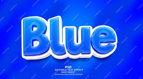 Premium Psd Blue 3d Editable Text Effect Photoshop Style