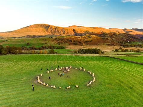 Aerial View of Castlerigg Stone Circle, Located Near Keswick in Cumbria, North West England ...