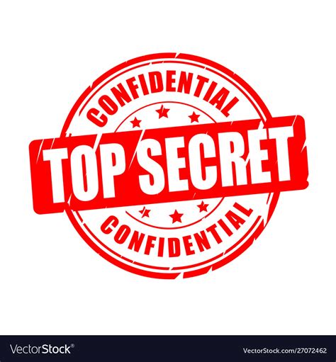 Top secret confidential stamp Royalty Free Vector Image