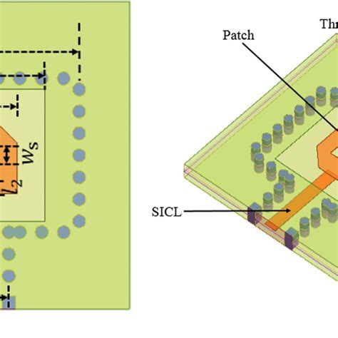 Stereogram And Fabricated Cavitybacked Patch Antenna A Stereogram