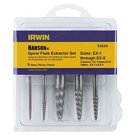 Hanson 5 Pc Spiral Screw Extractor Set