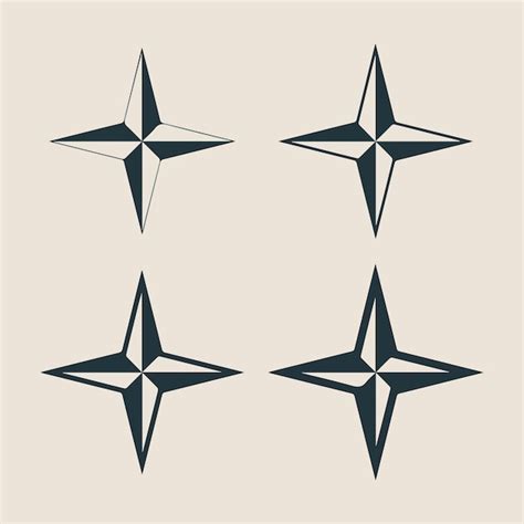 Premium Vector North Star Black Vector Image Design