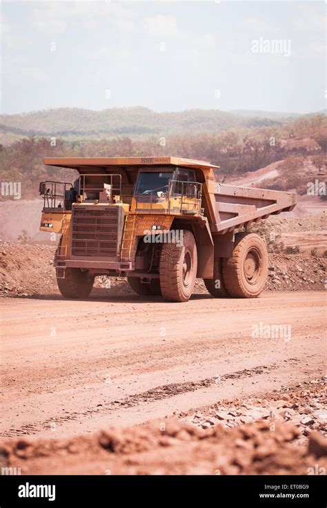 Mining Truck At Iron Ore Mine Northern Territory Australia Stock