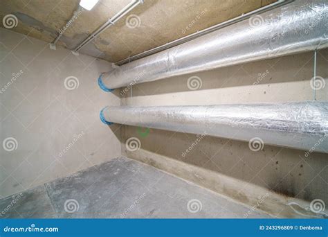 Pipes In Basement Ceiling Royalty Free Stock Photo