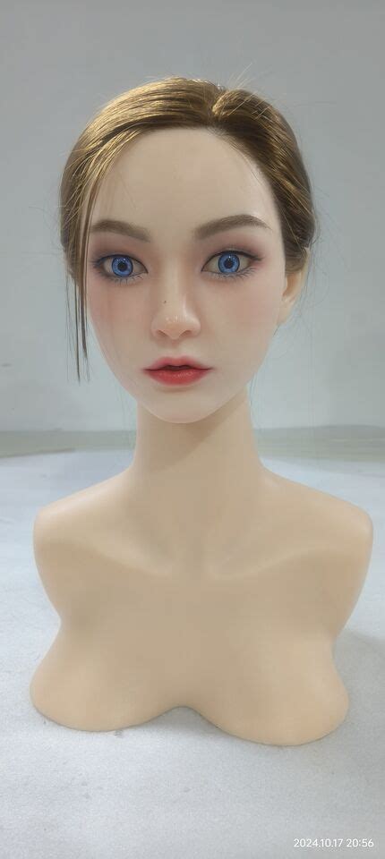 Lifelike Silicone Sex Doll Head Real Oral Mobile Jaw Implanted Hair