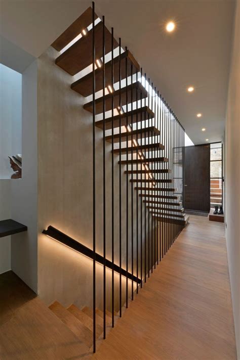 Design Detail - These Wood Stairs Have A Handrail With Hidden Lighting ...