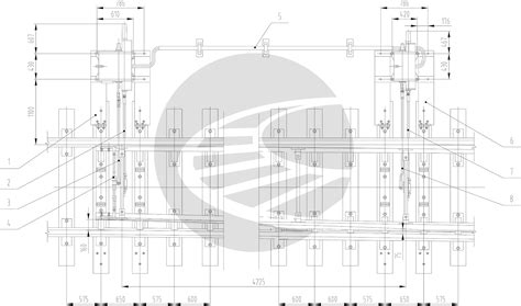 60kgm钢轨9号单开道岔转辙机安装布置图 Cz577 轨魅网