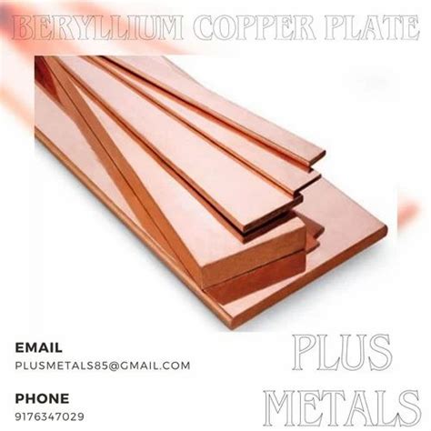 Rectangular Copper Plate For Industrial Thickness 1 Mm At 999 Kg