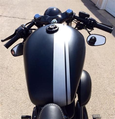 Harley Davidson Sportster Xl883n Custom Cafe Racer Matte Black Wracing Stripes