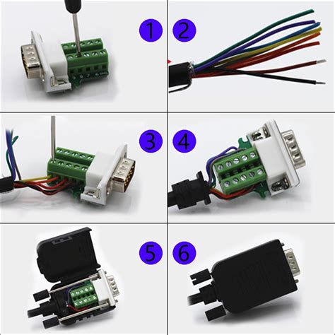 Db9 Breakout Connector Db9 Rs232 D Sub Female And Male Adapter 9 Pin Port Adapter To Terminal