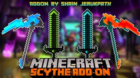 Minecraft Pe Weapon Mod - Scythe Add-On (1.19 Support) || Craftable ...