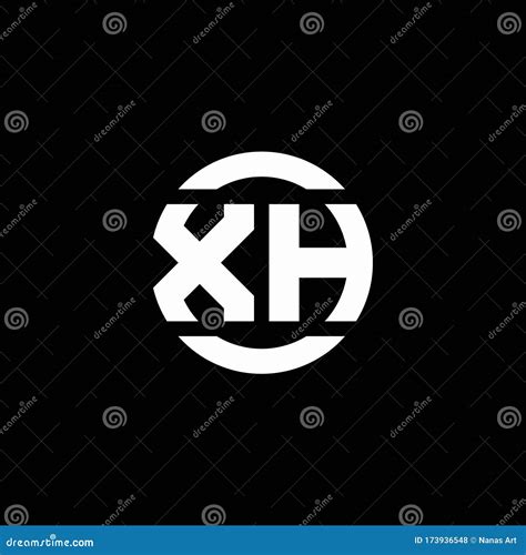 Xh Logo Monogram Isolated On Circle Element Design Template Stock