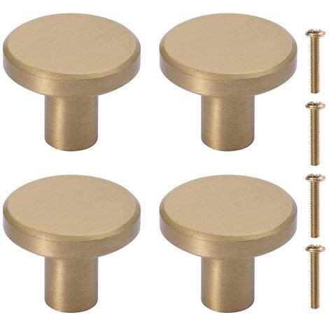 4Pcs Bouton De Meuble Boutons De Tiroirs Boutons D Armoire En Laiton