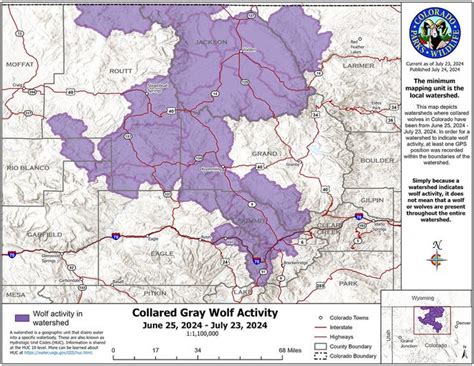 Colorado Wolf Activity Map By Month