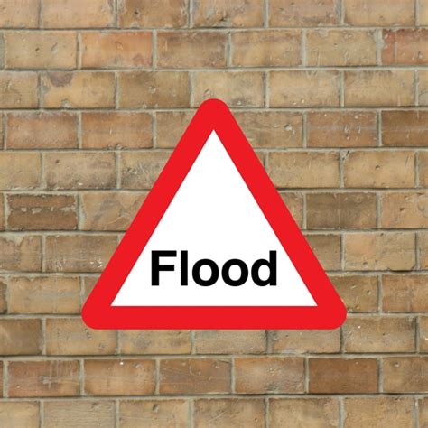 Flood Warning Road Sign