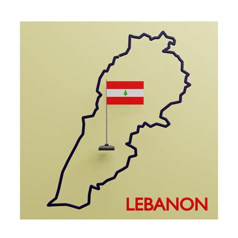 3 D Illustration Of Lebanon Map Icon 46952782 Png