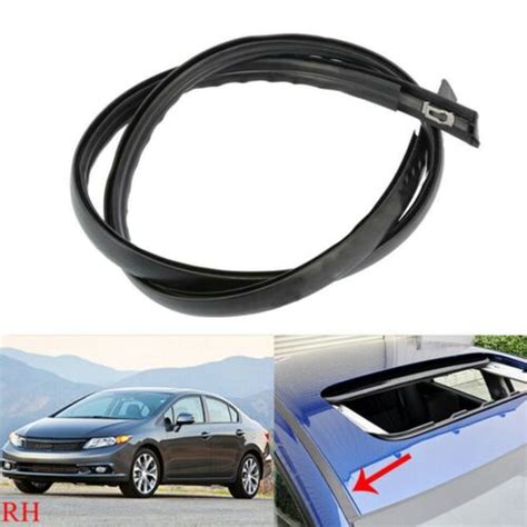 Roof Moulding Trim Rubber Fit For Honda Civic 2012 2015 Black And