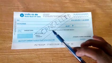 How To Create A Cancelled Cheque Creating Cancelled Cheque YouTube