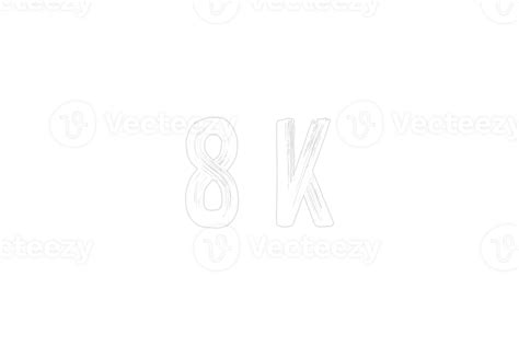 8 K Subscribers Celebration Greeting Number With Chalk Design 23671939 Png