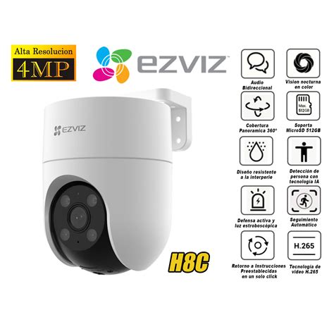 Ripley C Mara Seguridad Wifi Ezviz H C Mp Giratoria Externa