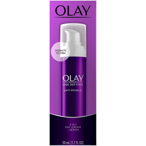 Olay Age Defying Anti Wrinkle Day Cream Serum 2 In 1 1 7 Fl Oz 50 Ml