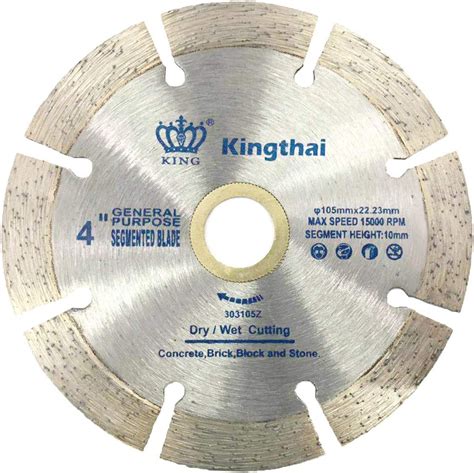 Kingthai Inch Wet Dry Segmented Cutting Concrete Diamond Saw Blade